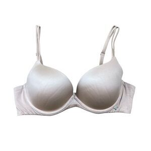 VICTORIA'S SECRET VERY SEXY NUDE LIGHTLY LINED PLUNGE BRA